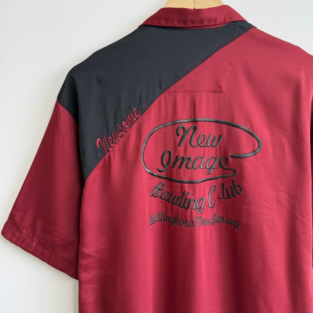 ボウリングシャツ ヴィンテージ HILTON ボーリングシャツ 赤 L 70s