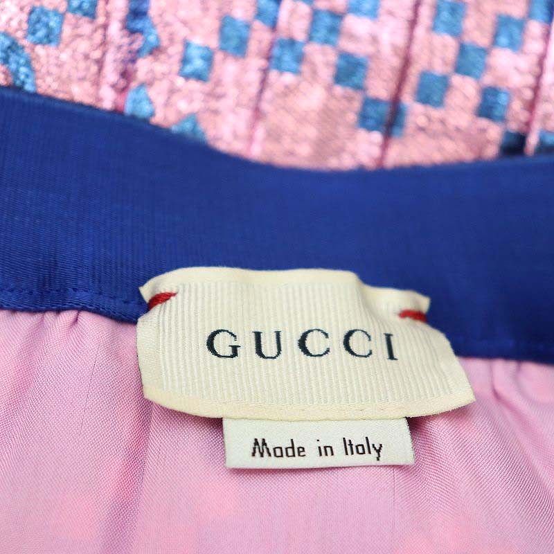 『お値下げ』GUCCIラメプリーツスカートGG柄 お値下げ』GUCCIラメプリーツスカートGG柄 - メルカリ