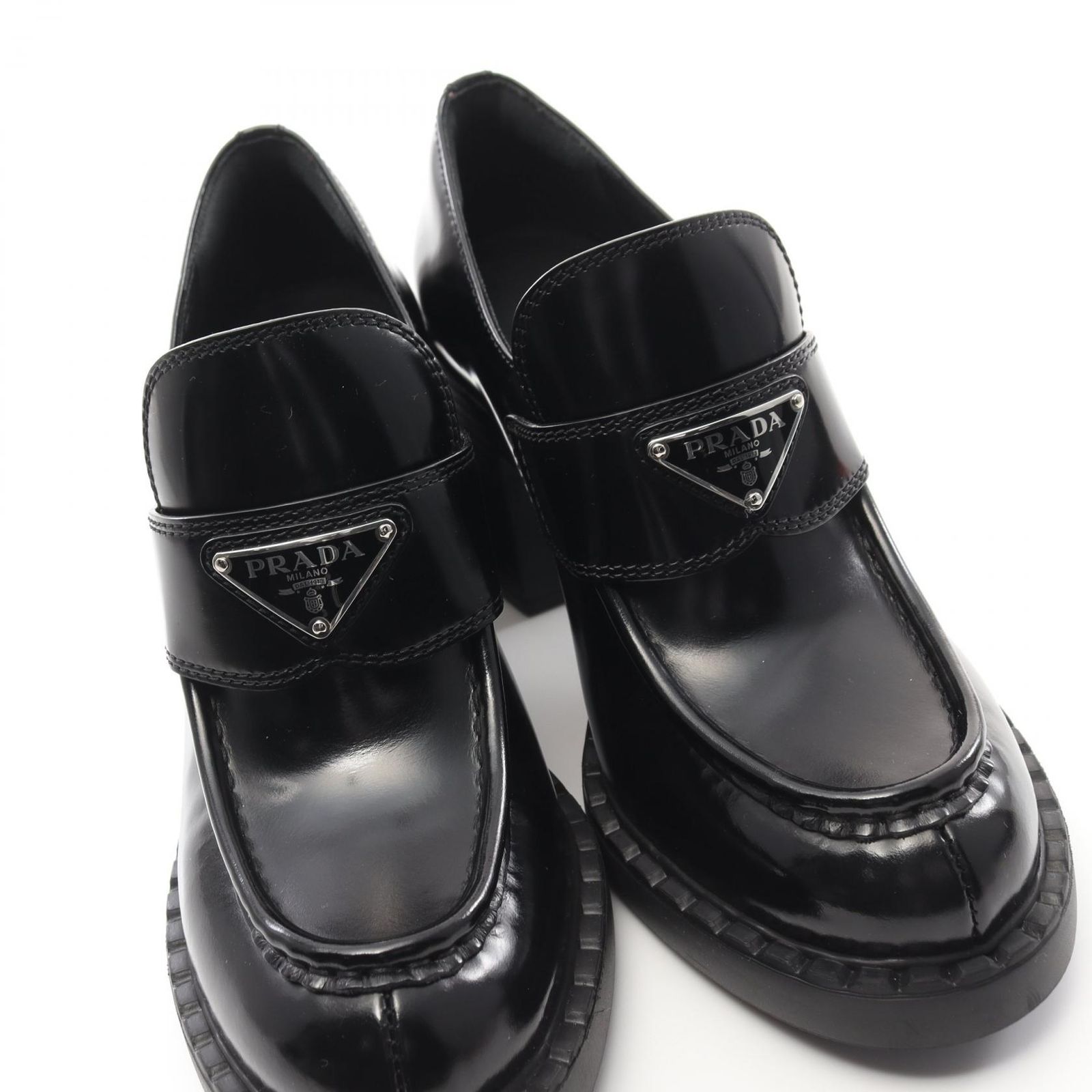プラダ PRADA ローファー チョコレート ブラック その他 ハイヒール
