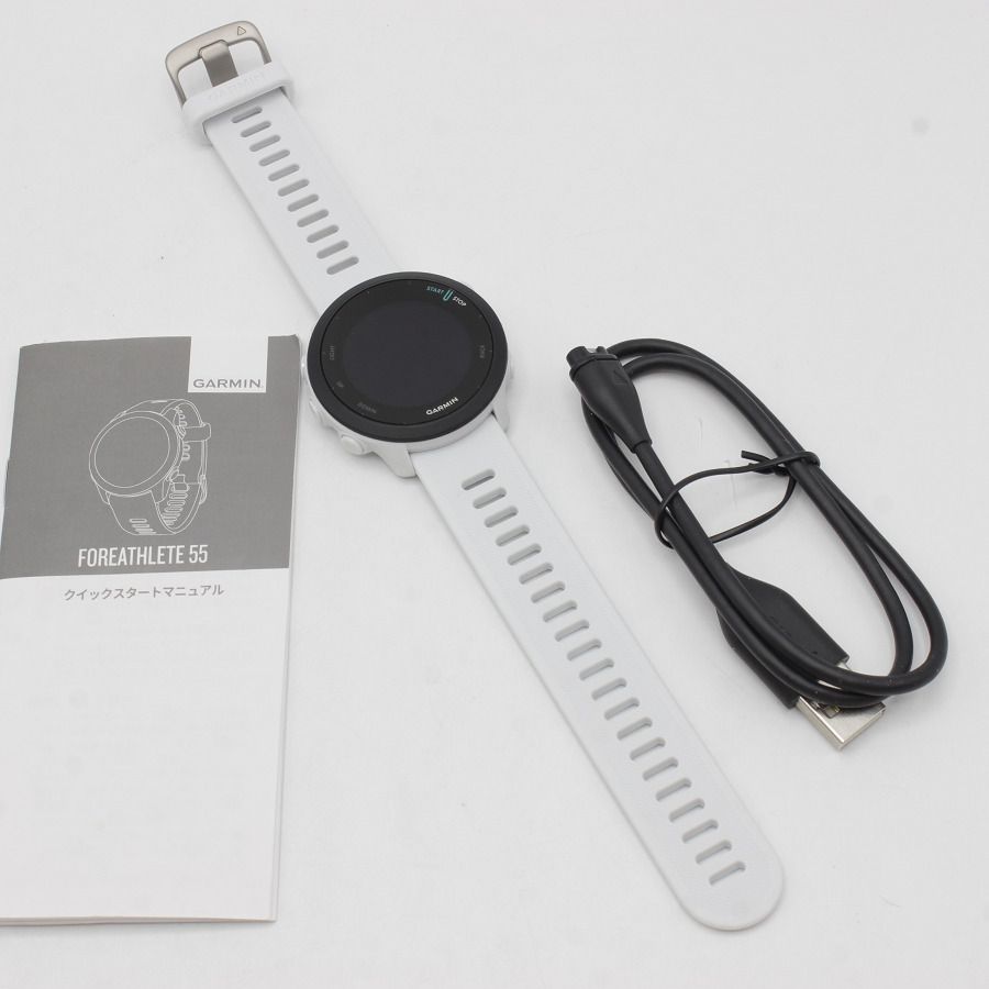 美品】GARMIN ForeAthlete 55 010-02562-41 White スマートウォッチ 