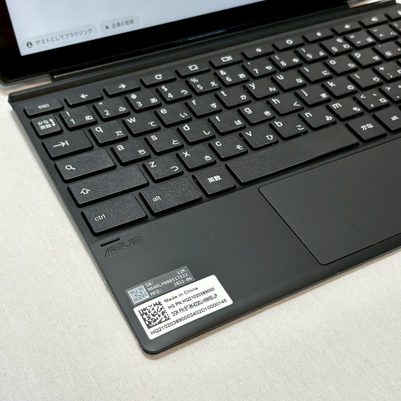 ASUS|Chromebook|CM3000DVA-HT0019|タブレットPC|2in1|MediaTek|RAM4GB|初期化済|No.526