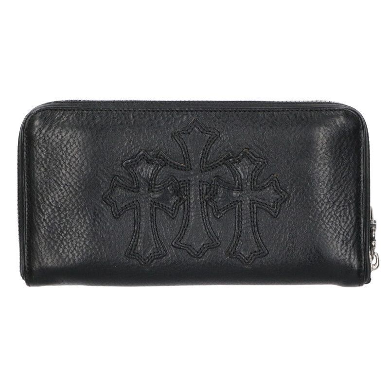 クロムハーツ REC F ZIP 3クロスラウンドジップレザー財布 メンズ