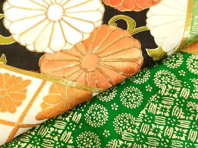 平和屋着物○豪華振袖 駒刺繍 吉祥花唐草文 金彩 正絹 逸品 DAAV8797tw  