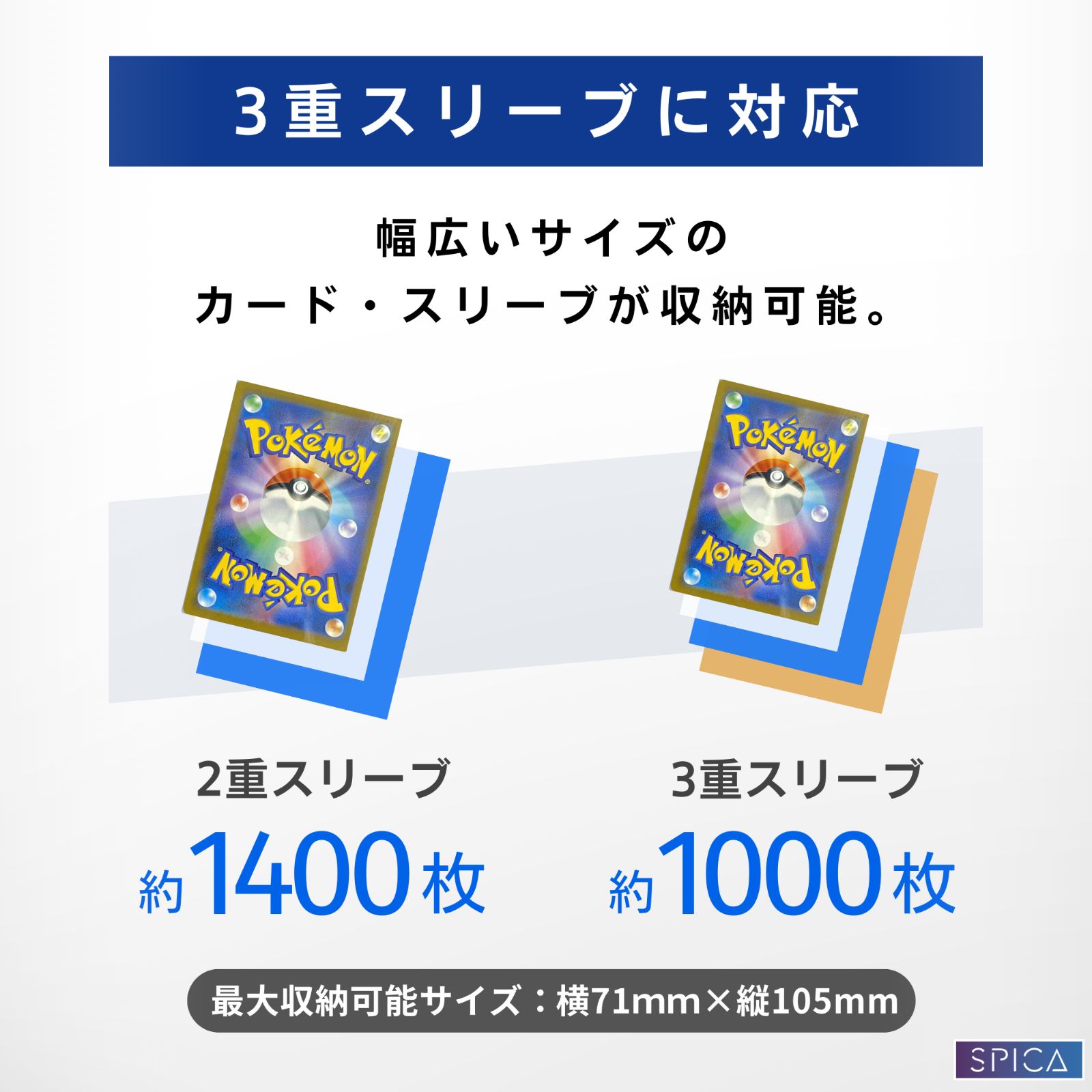 SPICA トレカ用 アタッシュケース 2800枚収納 デッキ ストレージ