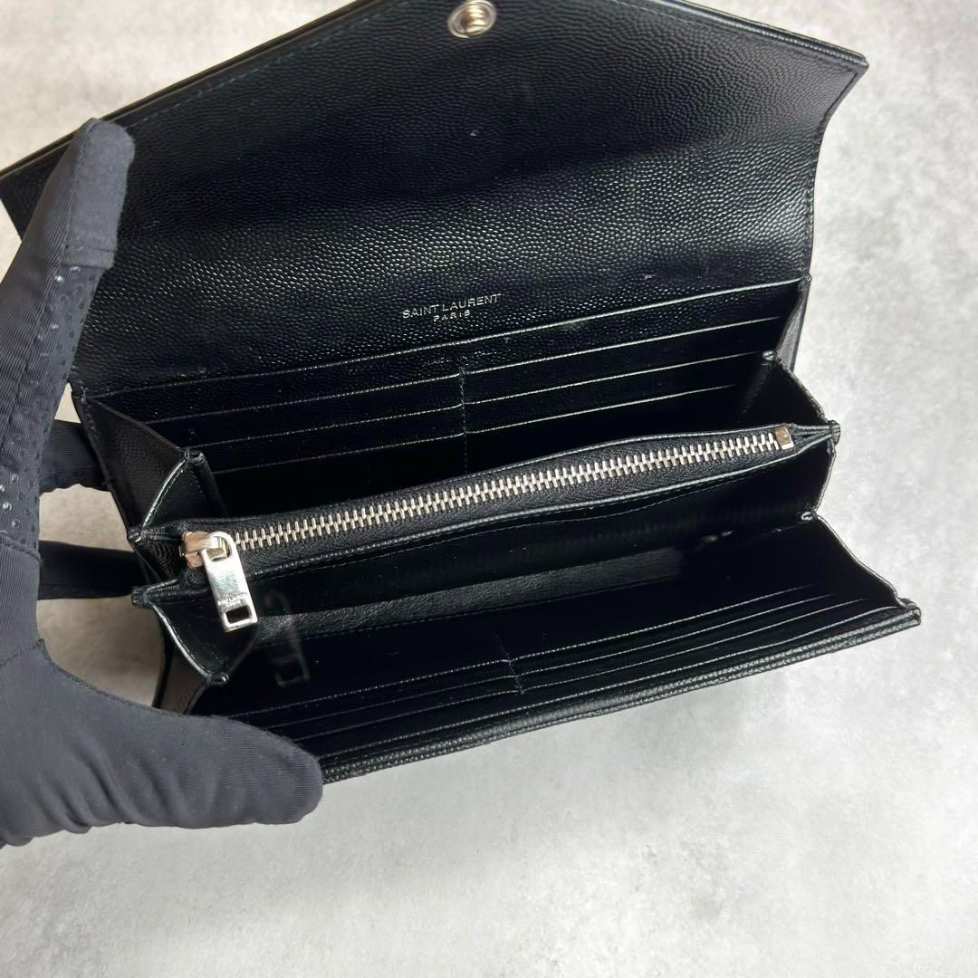 YSL カサンドラ マトラッセ ラージフラップウォレット