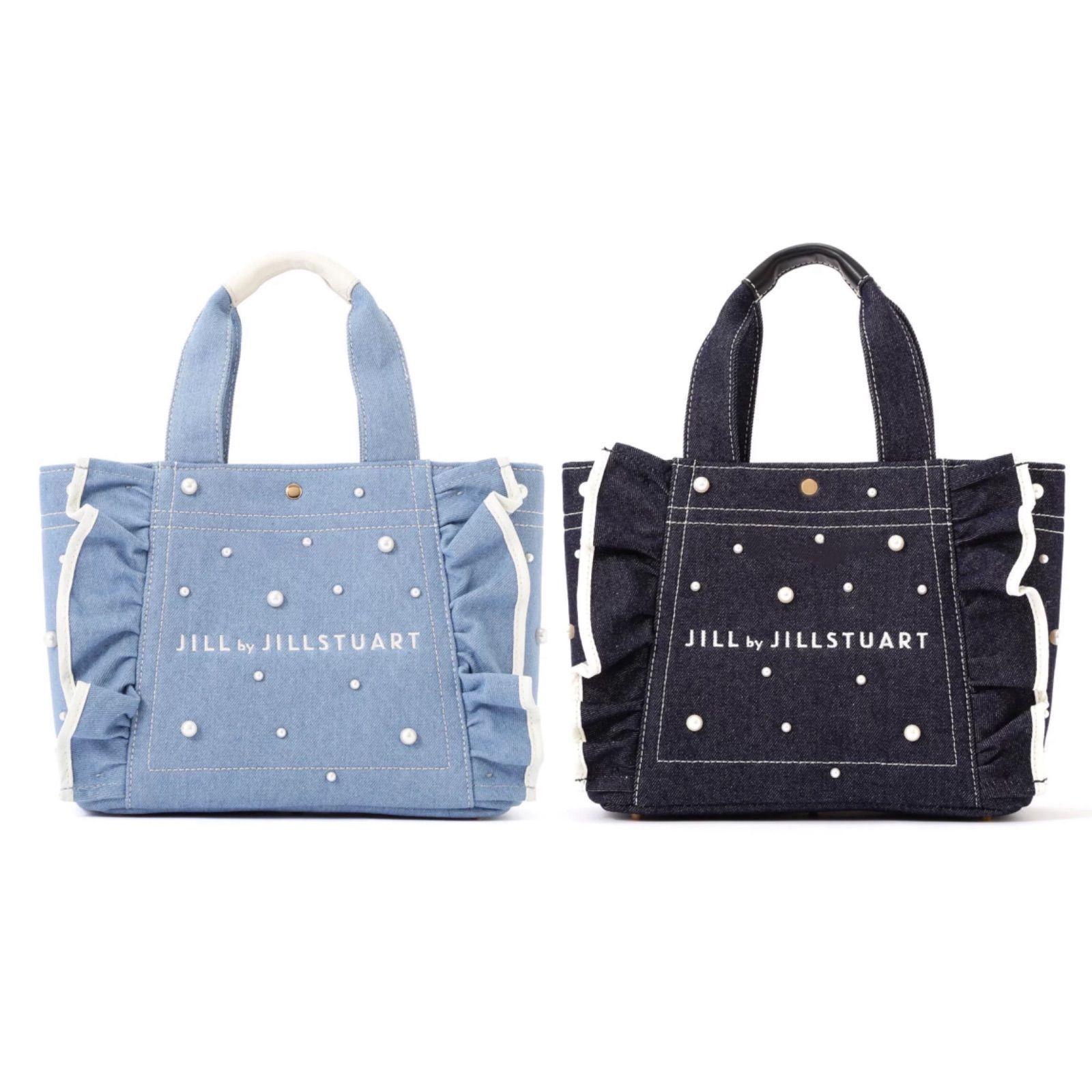 2点 JILL by JILL STUART ジルバイジルスチュアート トートバッグ ハンドバッグ 2月 ｜3D立体感真珠装飾｜Siz