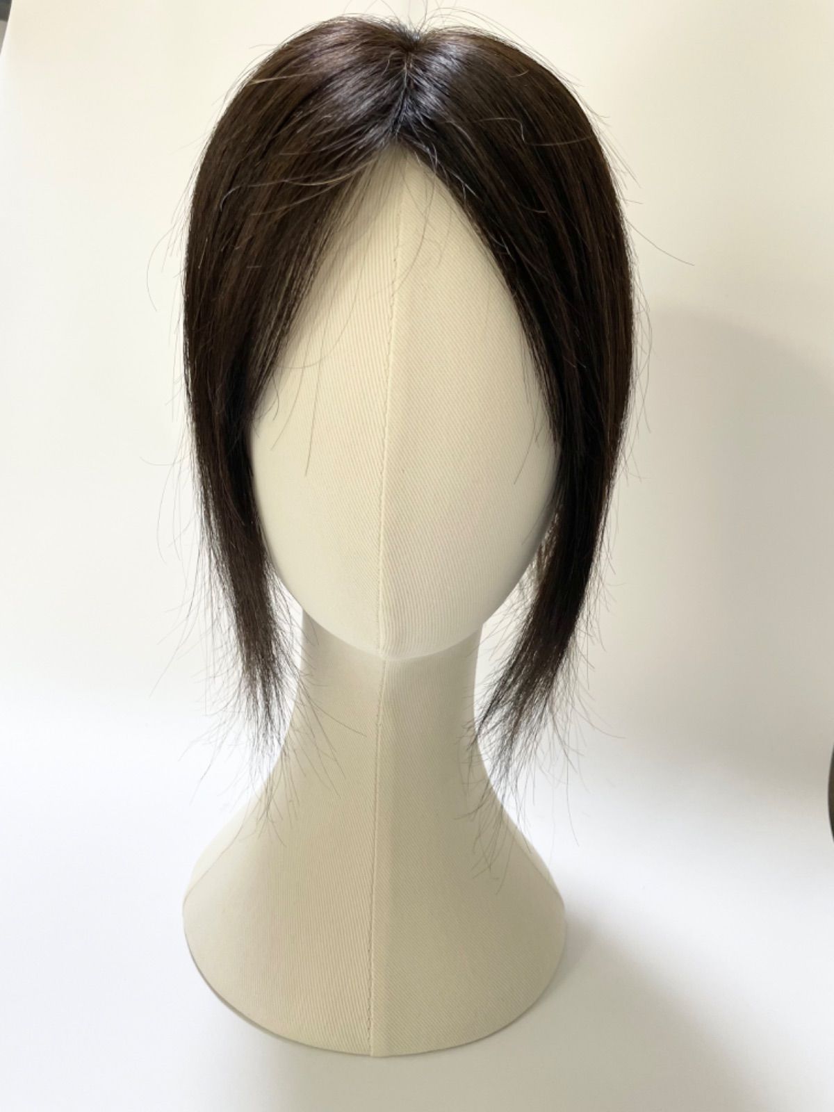 前髪ウィッグ頭頂部ウィッグ総手植え引き抜き製法ヘアピース部分