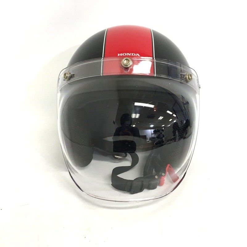 新規購入 HONDA MONKEY ジェットヘルメット 除菌消臭済 Mサイズ レッド セキュリティ・セーフティ