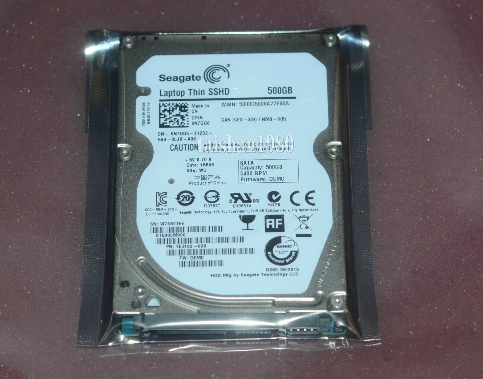Seagate Laptop 500gb， 64mb 2，5 inch st500lm000 SSHD 8gb Solid State Hybrid Hard