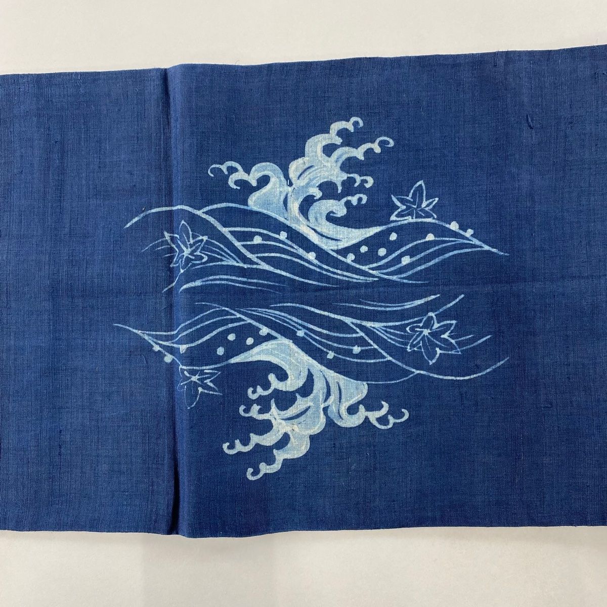 袋帯 名品 夏帯 波頭 流水 紺色 お太鼓柄 麻 【中古】 - メルカリ 