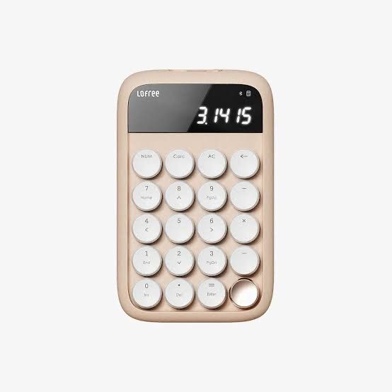 即納】 新品 Lofree ロフリー 電卓 テンキー ミルクティー