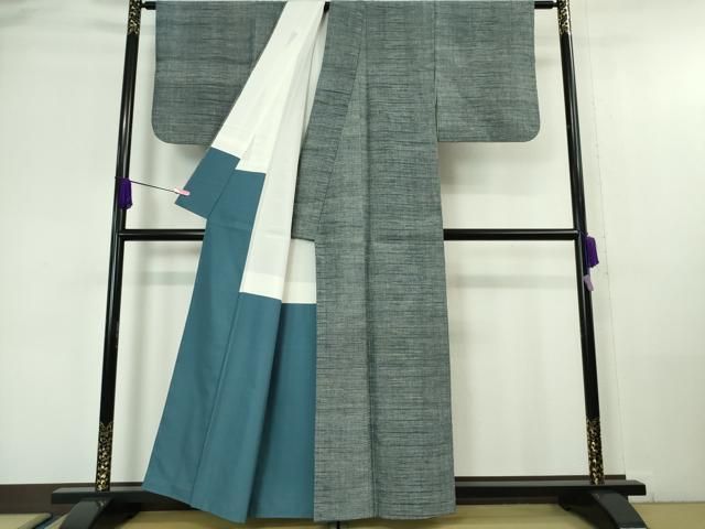 平和屋本店□極上 本場結城紬 重要無形文化財 奥順謹製 証紙付き 逸品