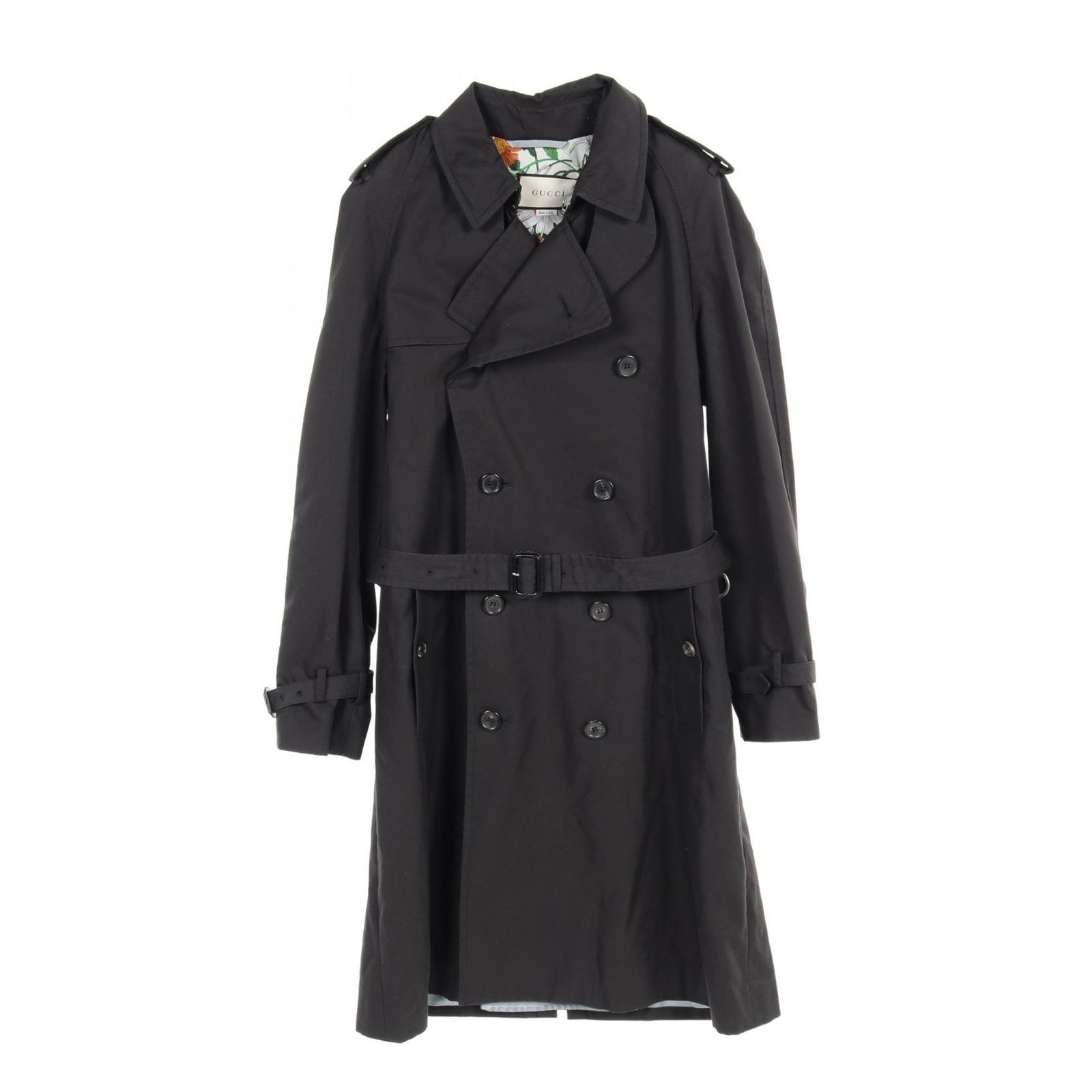 グッチ GUCCI トレンチコート 572881 その他 トレンチコート コットン ブラック レディース Used B