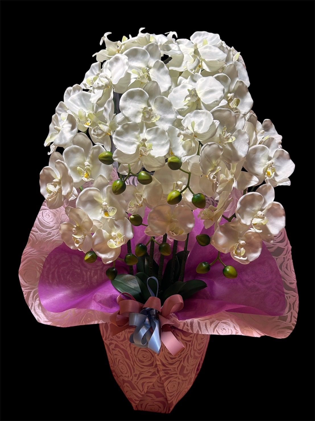 光触媒 人工観葉植物 ウォールグリーン フェイクグリーン 胡蝶蘭8047