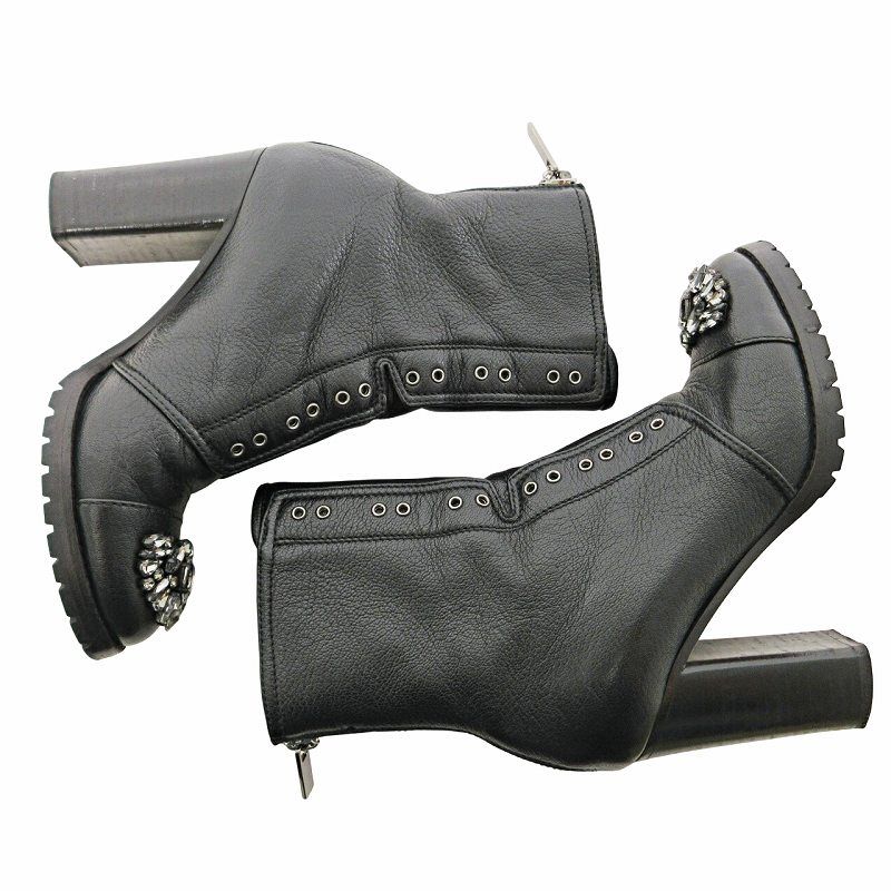 ジミーチュウ JIMMY CHOO 美品 ビジュー ショートブーツ バック
