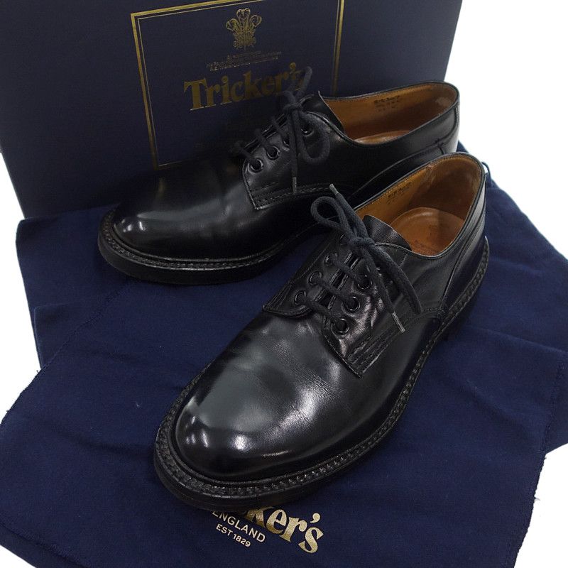 トリッカーズ TRICKERS Black Box Calf レザー シューズ ブラック サイズ メンズ6.5