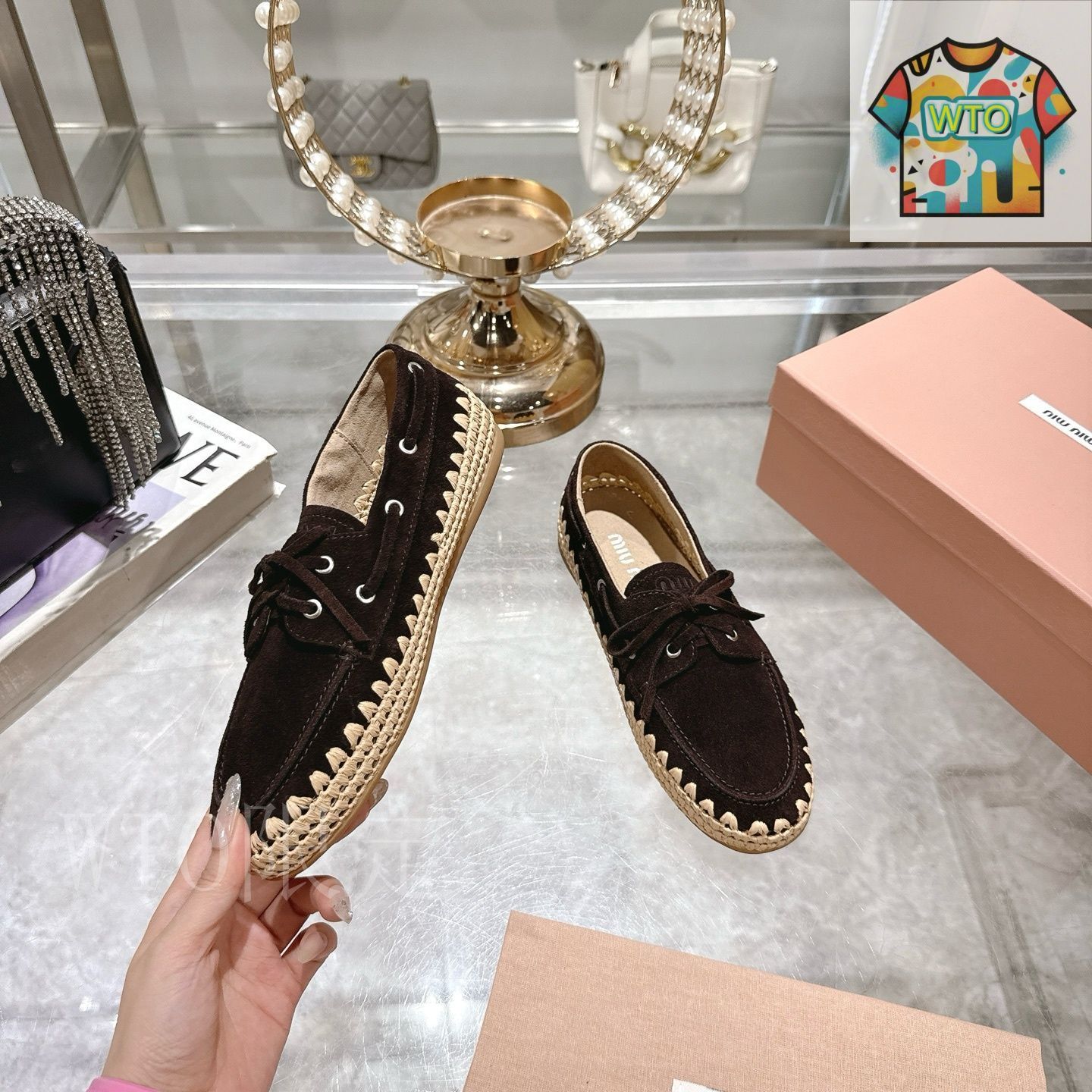 MIU MIU ミュウミュウ 平底ビーンシューズ01-JQ55 - メルカリ