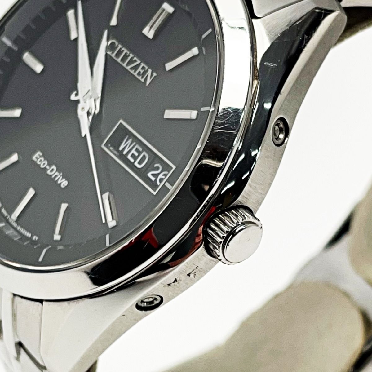 CITIZEN シチズン 電波ソーラー H100-S113156 シルバー×ブラック 