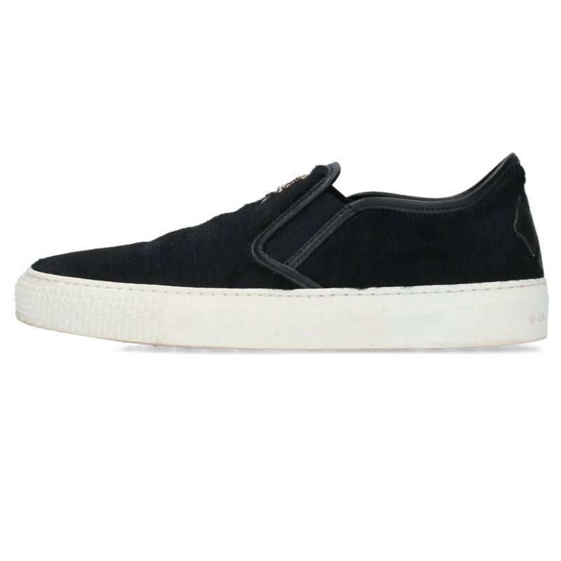 クロムハーツ SLIP ON BLK/スリッポン CHプラスレザーパッチダガー付