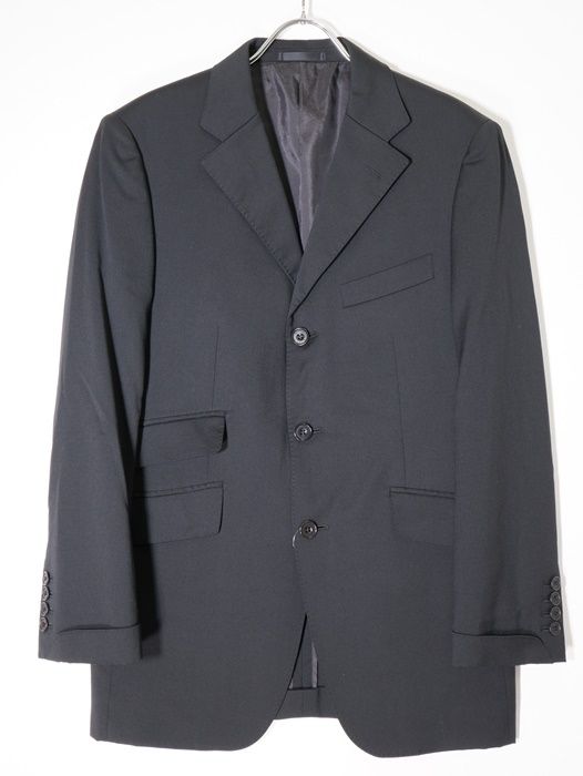 BURBERRY BLACK LABELバーバリーブラックレーベル イタリア製生地スーパー120's羊毛 3Bテーラードジャケット【90-74-165 36R】【MJKA63381】