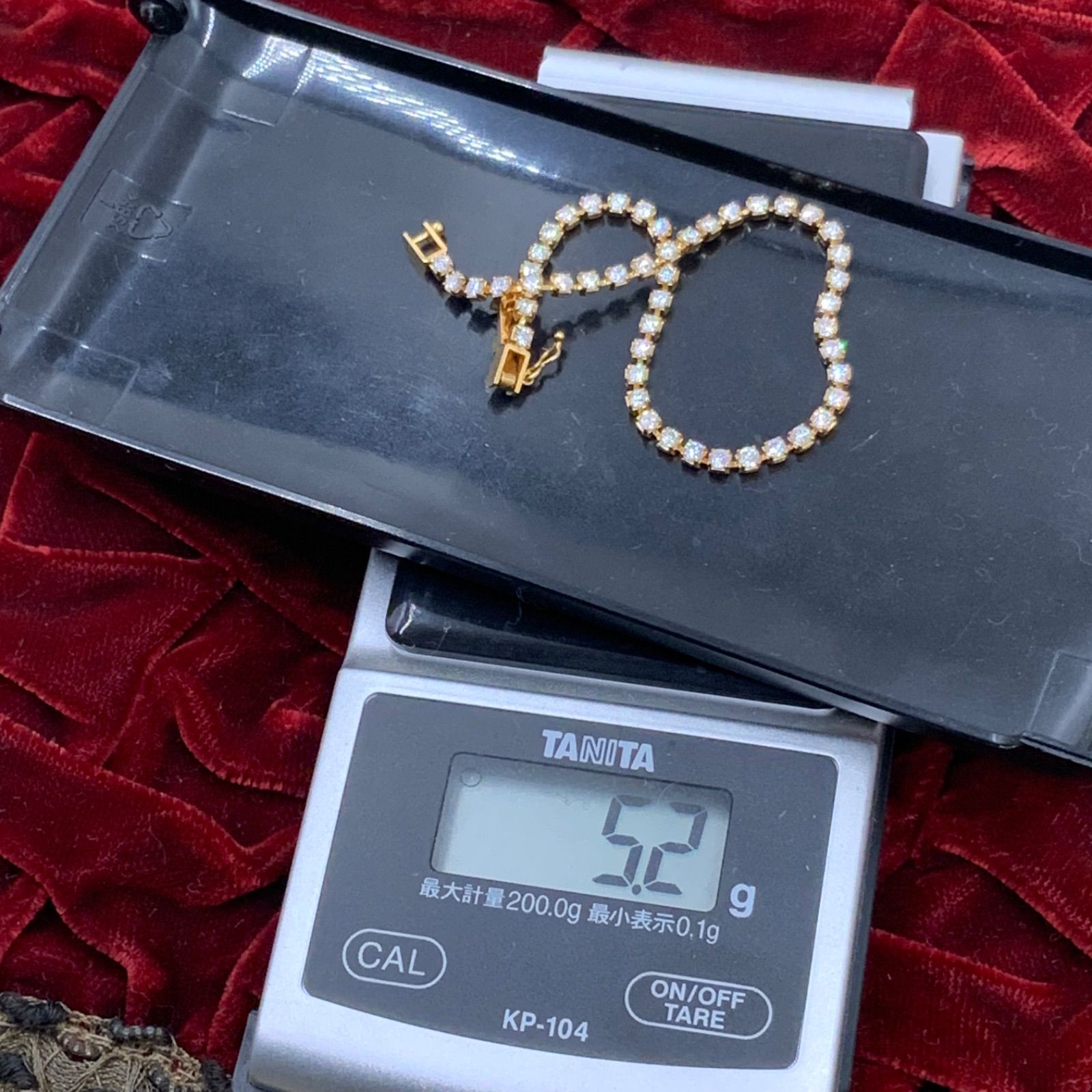 K18 テニスブレスレット 2ct 5.2g 約18cm - メルカリ