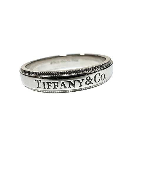 お値下げ　極美品　Tiffanyティファニー　指輪リングミルグレイン Pt950 TIFFANY&Co. ティファニー ミルグレイン リング・指輪 K18
