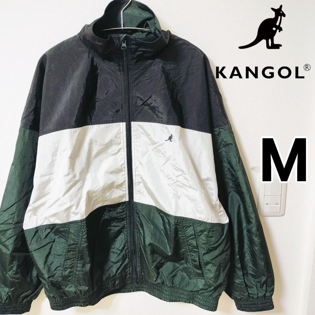 KANGOL 切替ナイロンビッグジャケット ユニセックス ブルゾン グリーン