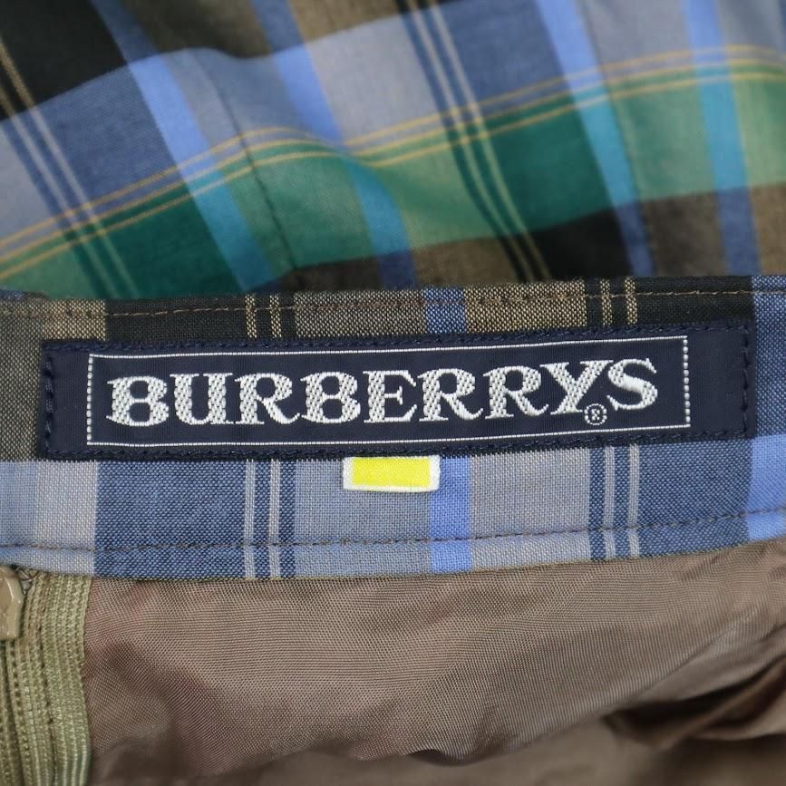 90s BURBERRY バーバリー 上下セット チェック シャツジャケット スカート S～M レディース カジュアル タウンユース 通勤通学 旅行 WWW_MORNINGWALKER_COM
