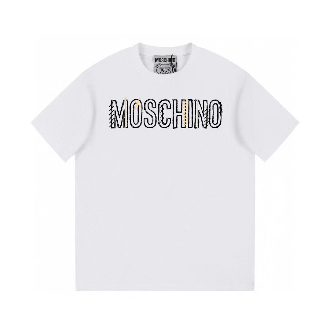 Moschino モスキーノ クラシック プリント ホワイト 半袖 Tシャツ