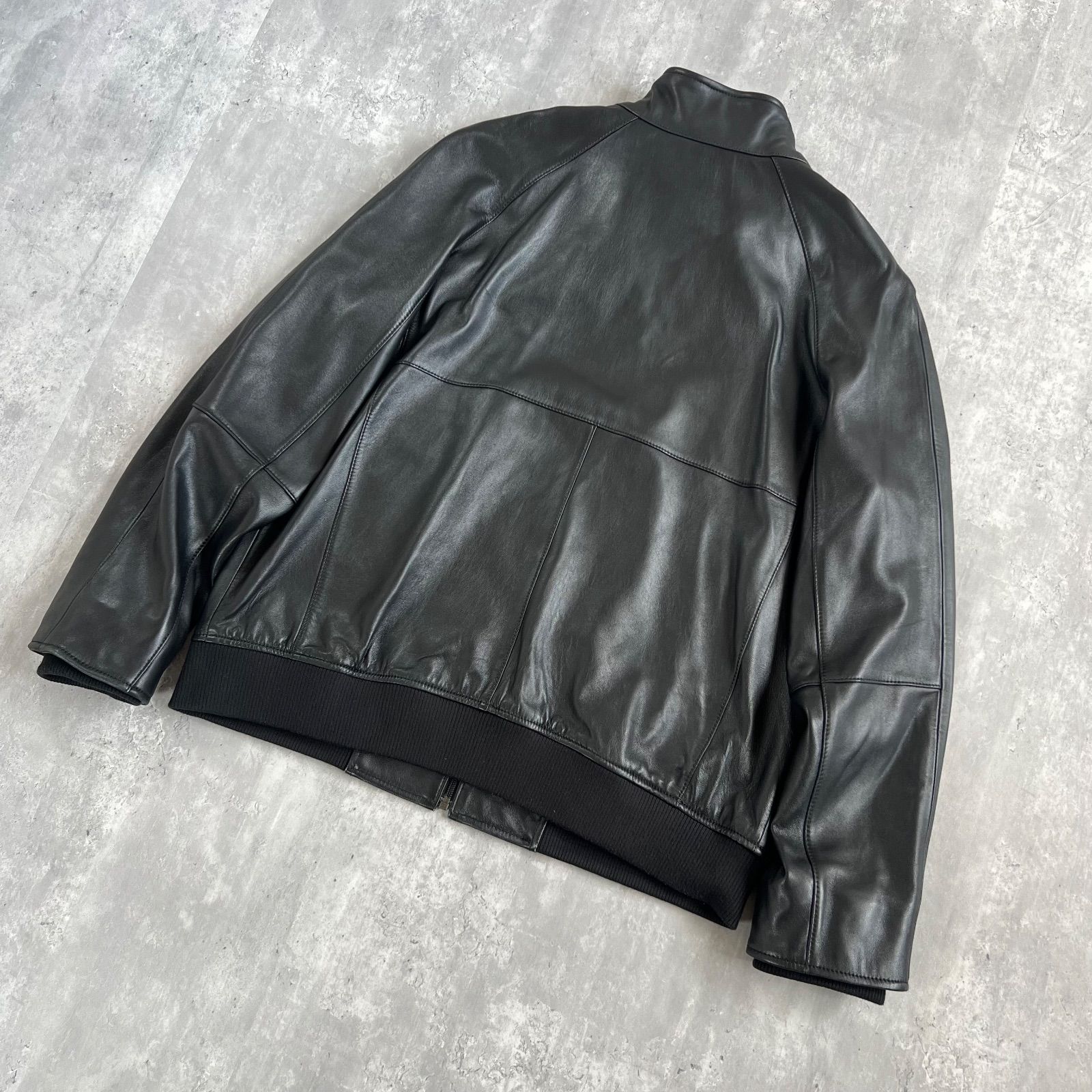 00s　Eddie Bauer　ストームレザー　スタンドカラージャケット　L 00s Eddie Bauer エディーバウアー STORM LEATHER 羊革 スタンド