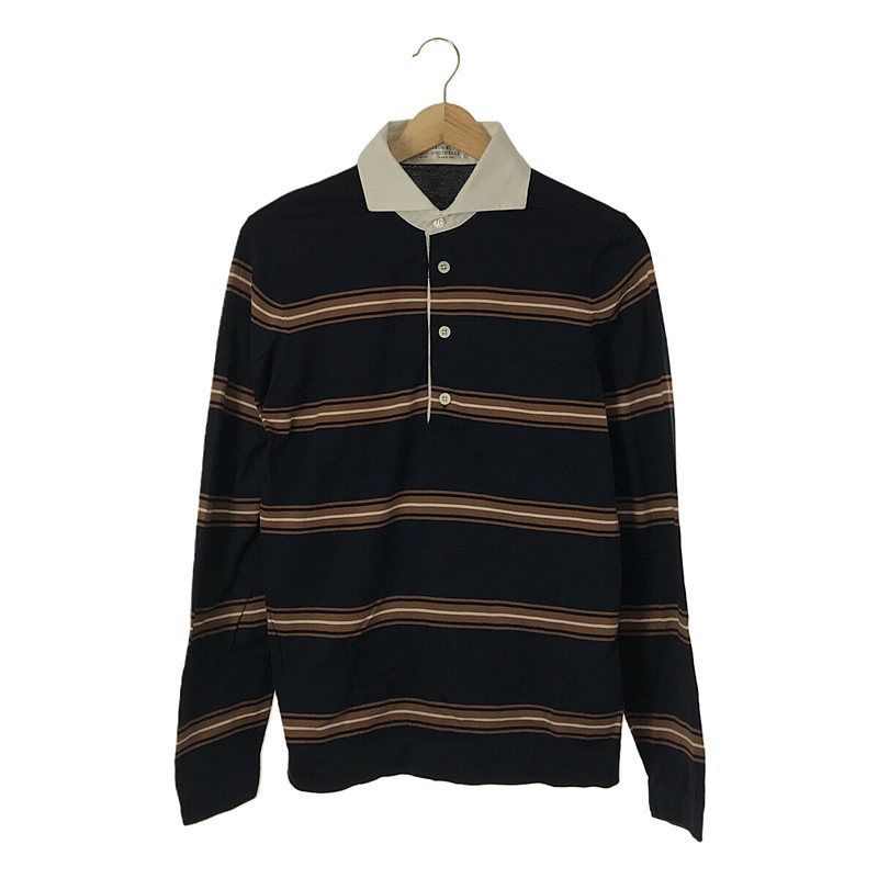 ブルネロクチネリ　ボーダーポロシャツ46 BRUNELLO CUCINELLI / ブルネロクチネリ | コットン ボーダー