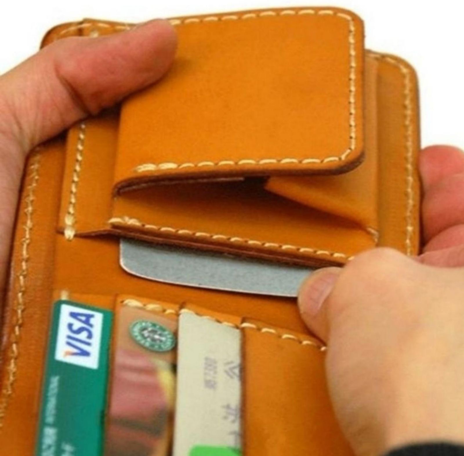 小銭入れ付き 二つ折り財布型の抜き型 パンチ型紙レザークラフト-