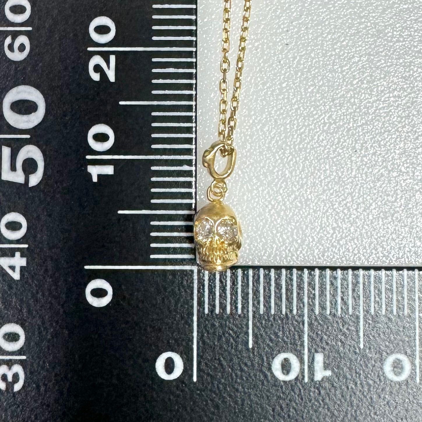 loree Rodkin PETITE SKULL NECKLACE pt950&k18YG 2本セットローリー