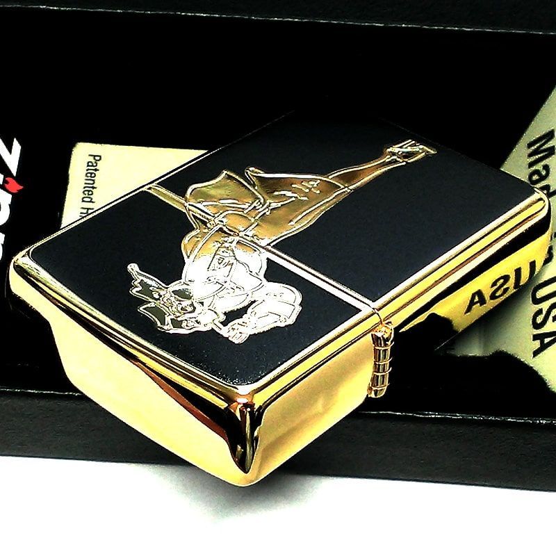 ZIPPO ライター ゴールド ブラック ウィンディガール ジッポ Windy G Series シンプル 金 黒 かわいい おしゃれ レトロ  両面加工 レディース メンズ ギフト プレゼント - メルカリ