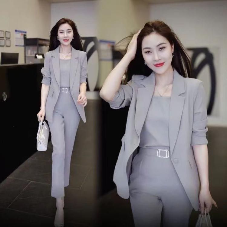 ジャケット+ セットアップ パンツスーツ タンクトップ+パンツ