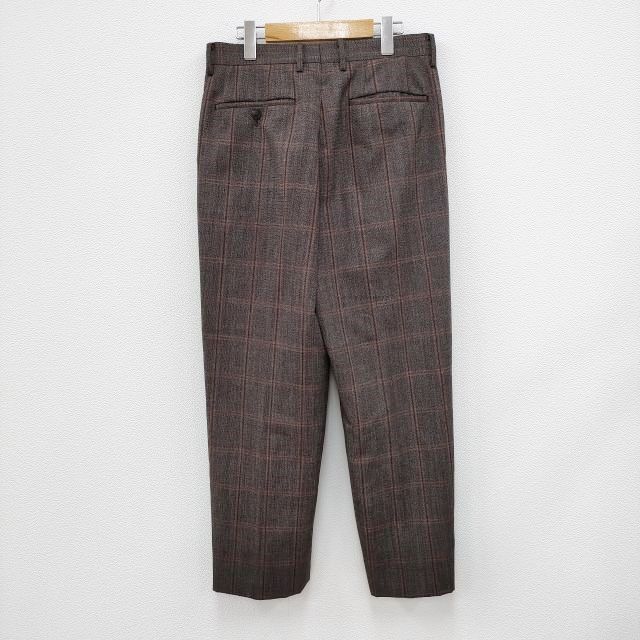 AURALEE BLUEFACED WOOL CHECK WIDE SLACKS 定価38500円 サイズ3