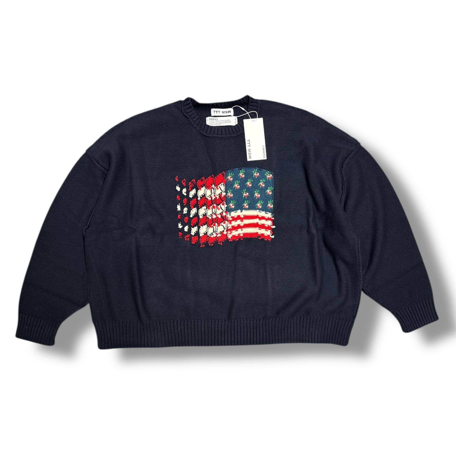 未使用品 DAIRIKU American Dream Inside-out Knit TTT国旗ニット 