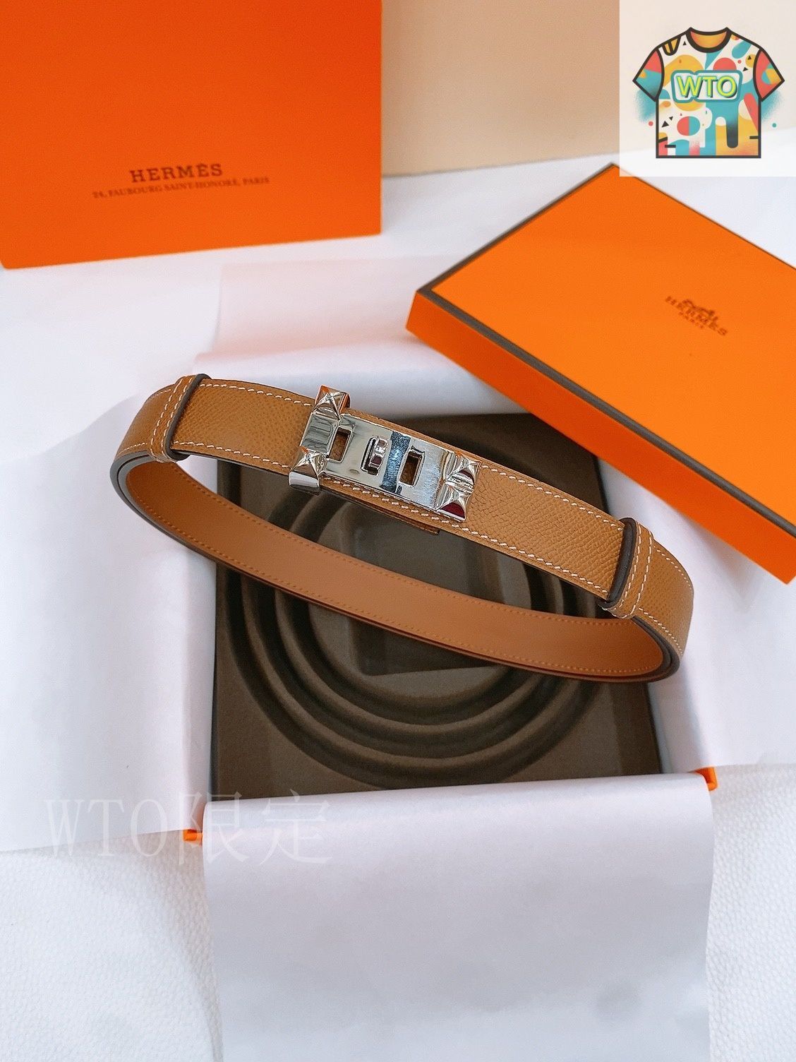 ⭐️美品⭐️ エルメス レザー ベルト 75 ベージュ グレー 今日WTO】Herm?s エルメス ピンバックルベルト-LM25 - メルカリ