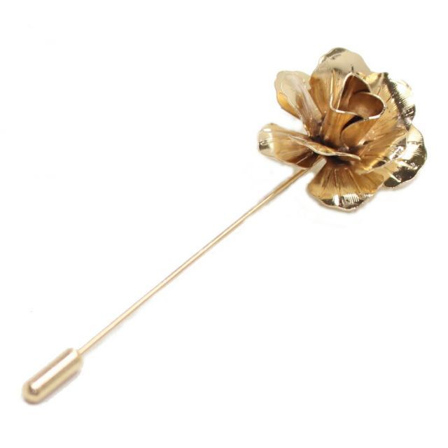 薔薇 ゴールドのラペルピン ピンブローチ ラペルピン 誕生日 贈り物 プチギフト ゴールド スーツアクセサリー専門店 誕生日 プレゼント プチギフト おしゃれ カフスマニア