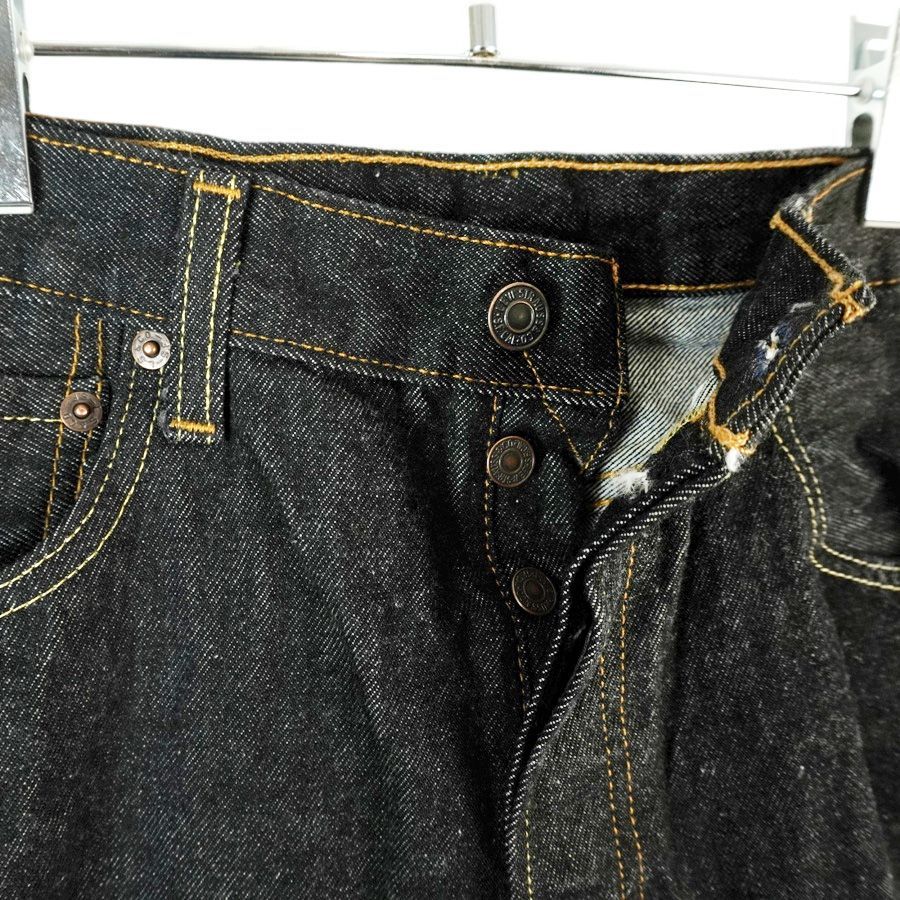 Levi'sリーバイス501ウォッシュドデニムパンツブラックデニム黒ボタン