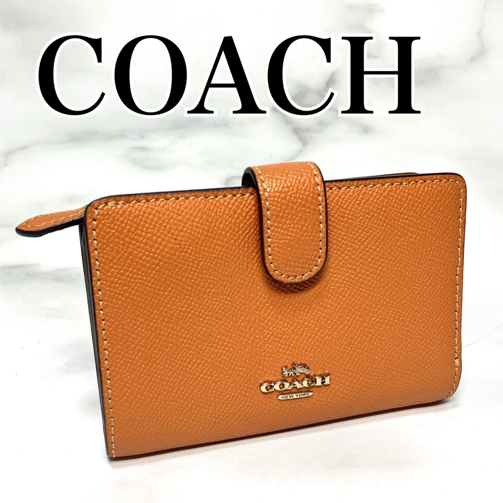 美品】COACH コーチ 折り財布 二つ折り財布 小財布 財布 ウォレット