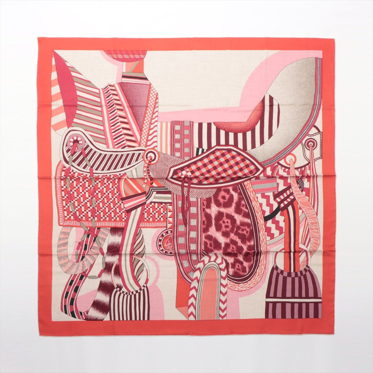 新品同様 エルメス タグ付 カレ ジェアン 140 La Selle Imaginaire