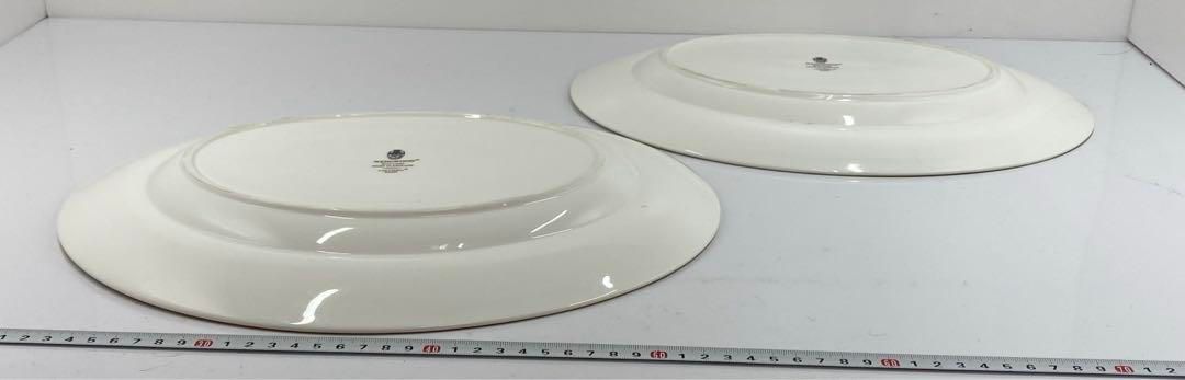 洋3ウェッジウッドコロンビアセージグリーン オーバルプレート4枚