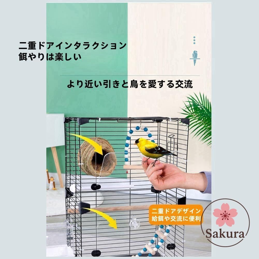 未使用　新品　鳥ケージ　大型　鳥ガゴ 9点セット】鳥籠 鳥かご 鳥かご インコ 大型 複数飼い 豪華