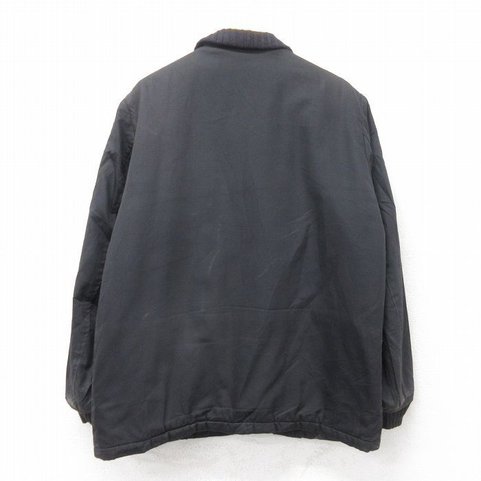 XL 古着 長袖 ビンテージ ジャケット メンズ 70s 黒 ブラック 内側ファー 25oct21 アウター ジャンパー ブルゾン