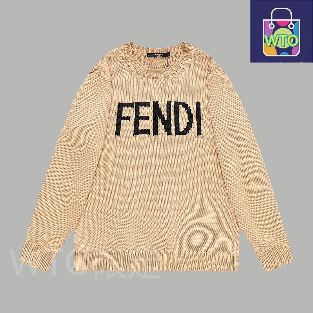 【大人気商品】FENDI ロゴデザイン セーター セーター ファブリック マルチカラー | Fendi