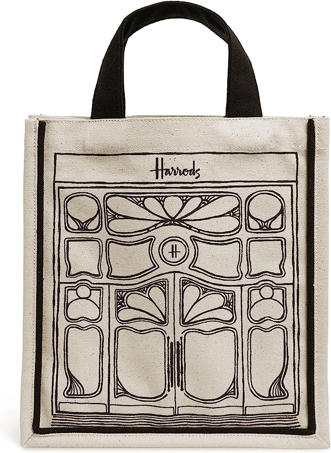 低価高品質 英国 Harrods [ハロッズ] キャンバス トートバッグ ショッピングバッグ Sサイズ ハロッズ [正規品] Small  Harrods Door Tote Bag S ::38105 10597.47円 その他