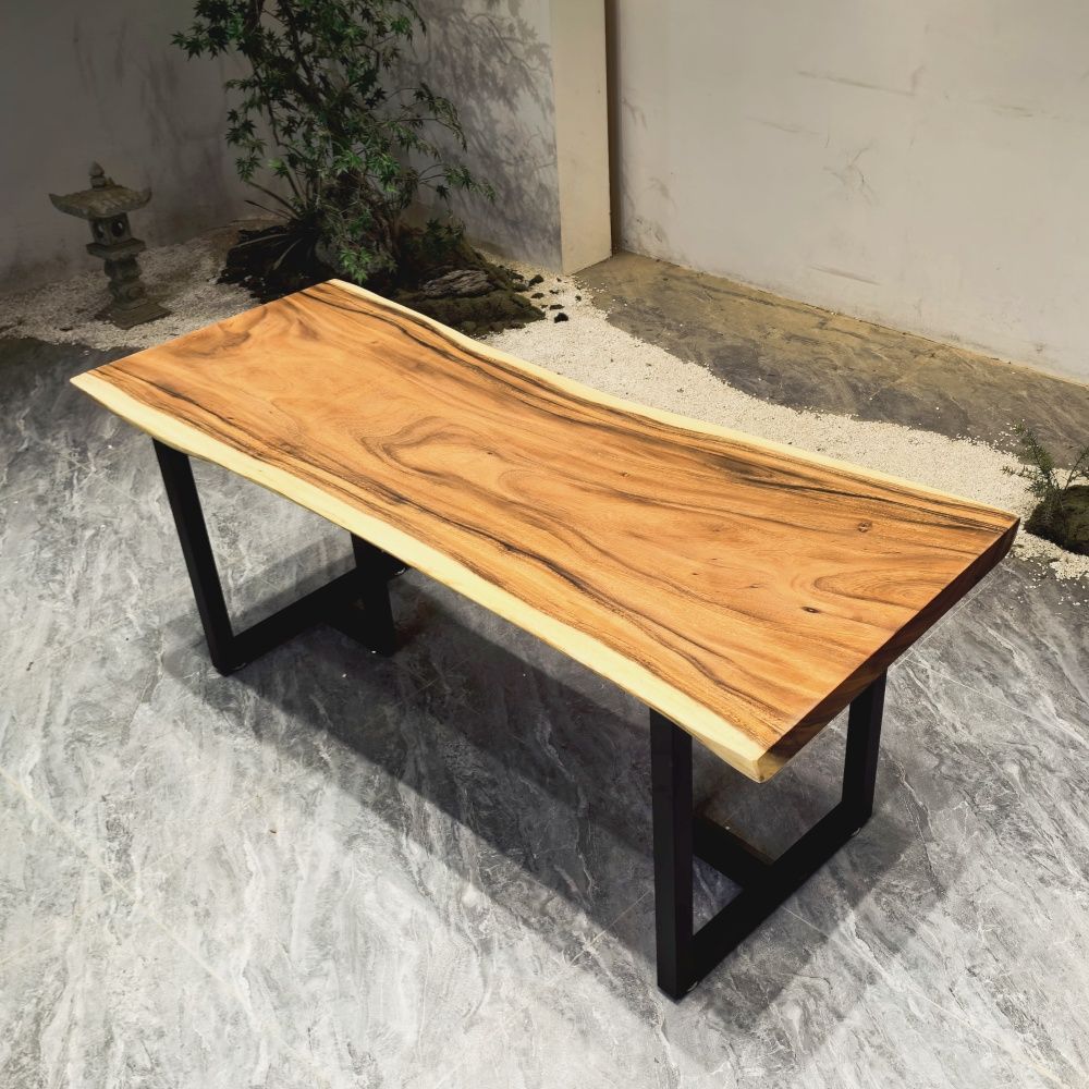 モンキーポッド 一枚板無垢 乾燥材 177cm×77-66-71cm×6cm カウンター 
