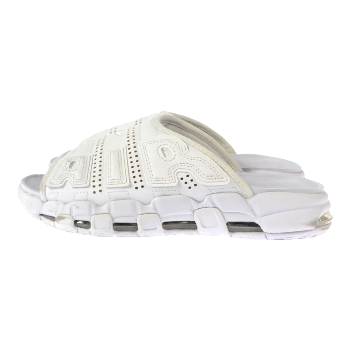 27 Nike ナイキ エアモアアップテンポ FD9883-101 Slide NIKE AIR MORE UPTEMPO SLIDE WHITE/WHITE-T WHITE（ナイキ エア