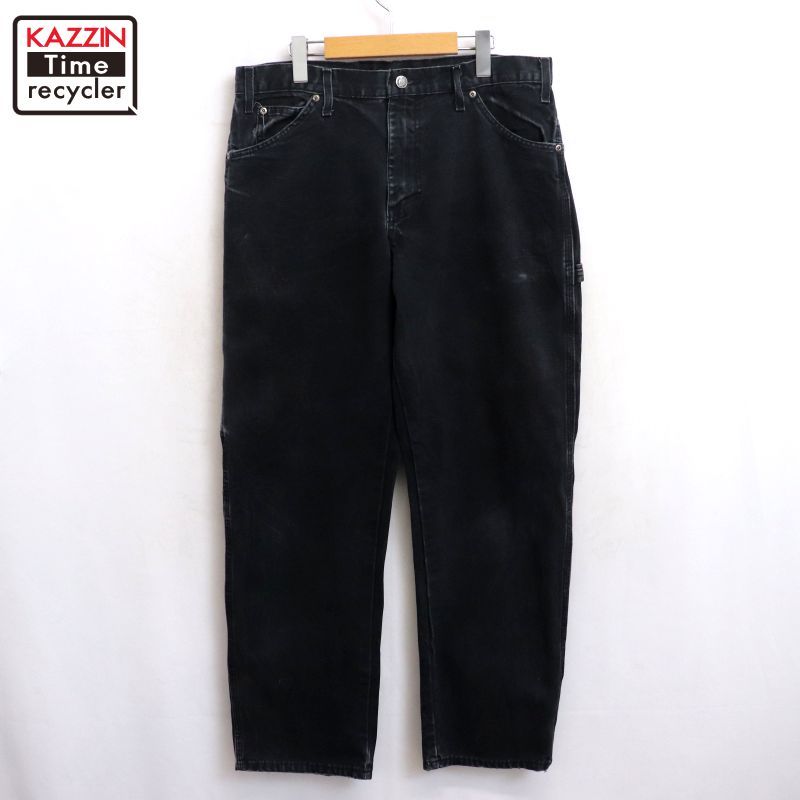 00s Dickies ダック ブラック ペインターパンツ メンズ 表記34×32サイズ